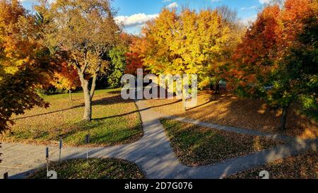 Beautiful and Colourful McKillop Park In London Ontario Canada in the fall of 2020. Luke Durda/Alamy Stock Photo