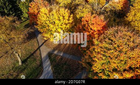 Beautiful and Colourful McKillop Park In London Ontario Canada in the fall of 2020. Luke Durda/Alamy Stock Photo