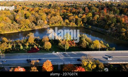 Beautiful and Colourful McKillop Park In London Ontario Canada in the fall of 2020. Luke Durda/Alamy Stock Photo