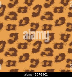 Leopard skin seamless pattern. Textile animal print. Stock Vector