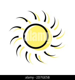 sun icon vector illustration isolated on white background. perfect for any purposes Stock Vector