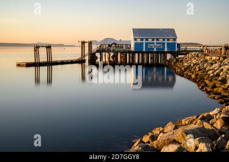 SIDNEY, CANADA - May 12, 2019: Fish Market in Sidney, Vancouver Island, BC Canada Stock Photo