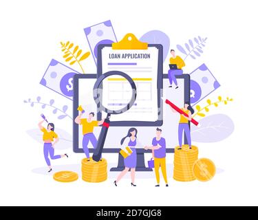 Loan money installment or credit approval business concept vector illustration. Stock Vector