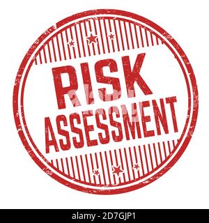 Risk assessment grunge rubber stamp on white background, vector illustration Stock Vector