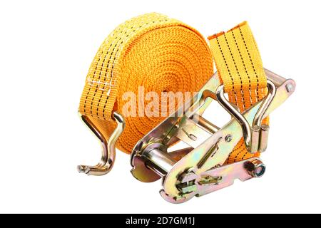 The mechanism for securing cargo ties is isolated on a white background  Stock Photo - Alamy