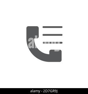 Text Telephone vector icon symbol isolated on white background Stock Vector