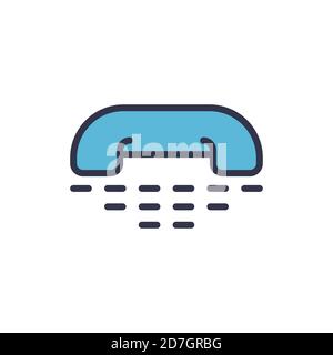 Text Telephone vector icon symbol isolated on white background Stock Vector