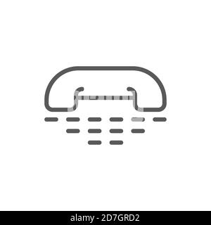 Text Telephone vector icon symbol isolated on white background Stock Vector