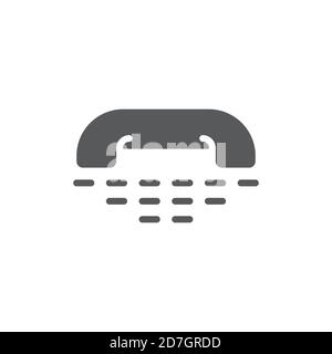 Text Telephone vector icon symbol isolated on white background Stock Vector