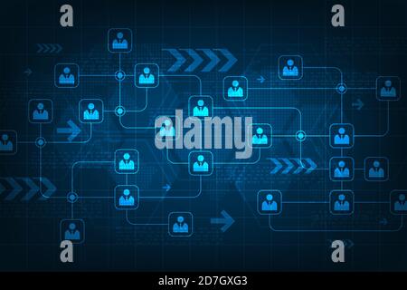 Digital networks that are coherent and complex. Stock Vector