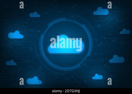 Linked data upload network interface. Stock Vector