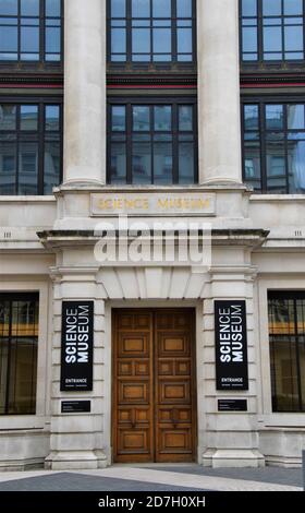 Science Museum London entrance detail, Exhibition Road, South Kensington Stock Photo