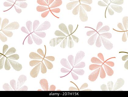Vector floral seamless pattern. Colorful pastel autumn leaves. Stock Vector