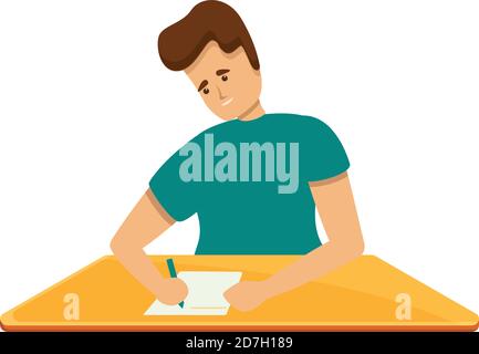 Success test writing icon. Cartoon of success test writing vector icon for web design isolated on white background Stock Vector