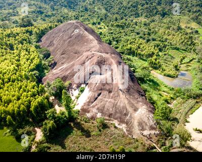 Mother Elephant Stone in Chu Yang Sin mountain range, Dak Lak province, Vietnam. Giant rock shaped like an elephant, so people here call: 'mother elep Stock Photo