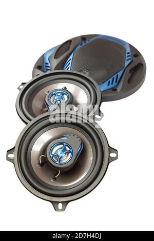 Car speakers isolated on a white background. Stock Photo