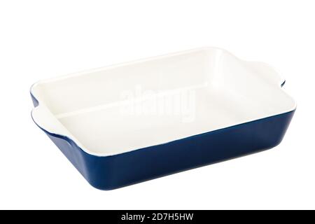 Ceramic cooking baking dish isolated on a white background. Stock Photo