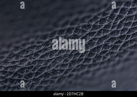 Black leather texture background, leather pattern image Stock Photo