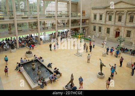 Courtyard of the American Wing, Metropolitan Museum of Art, Manhattan, New York City, USA, North America Stock Photo