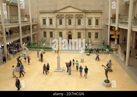 Courtyard of the American Wing, Metropolitan Museum of Art, Manhattan, New York City, USA, North America Stock Photo