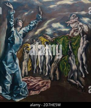 The Vision of Saint John, El Greco, 1608-1614, Metropolitan Museum of Art, Manhattan, New York City, USA, North America Stock Photo