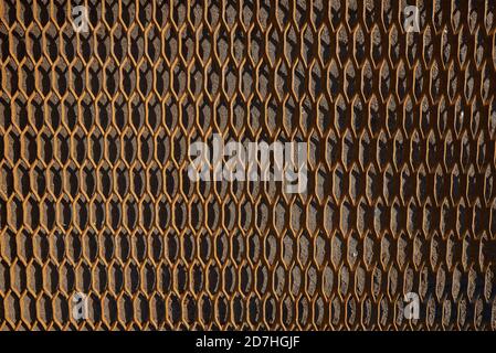 Rusty iron mesh full frame coverage as background and texture Stock Photo