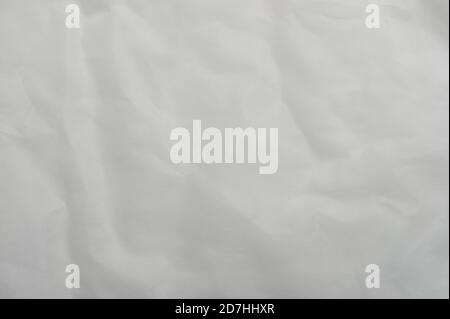 White crumpled soft cloth texture background close up view Stock Photo