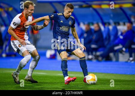 Mislav Orsic Of Dinamo Zagreb And Mark Diemers Of Feyenoord During The Uefa Europa League Group Stage Group K Football Match Between Dinamo Zagreb C Stock Photo Alamy