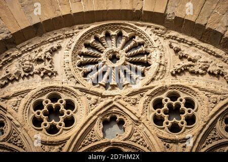 Architectural detail of the church of Orsanmichele in gothic style (1337-1380) in Florence downtown. Tuscany, Italy, Europe. Stock Photo