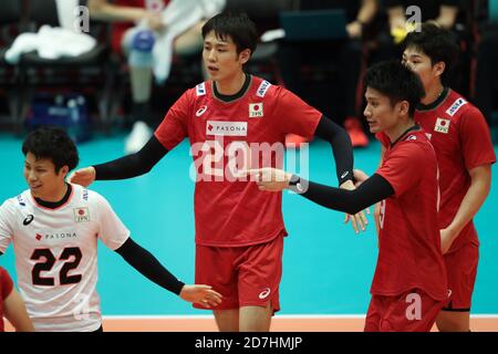 Taishi Onodera of Japan during the Volleyball International Friendly ...