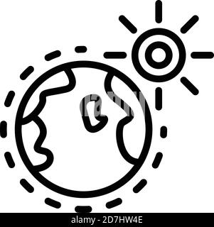 Space global warming icon. Outline space global warming vector icon for web design isolated on white background Stock Vector