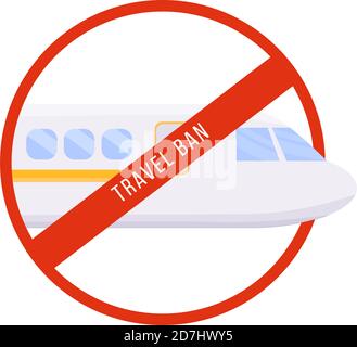 Travel ban cartoon vector illustration Stock Vector