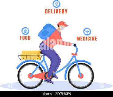 Safe delivery flat color vector faceless character Stock Vector