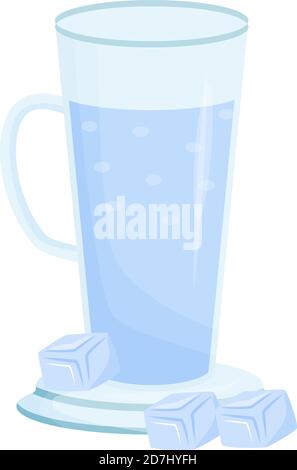 Cold mineral water cartoon vector illustration Stock Vector