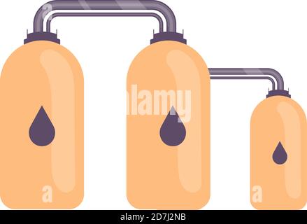 Oil tank cartoon vector illustration Stock Vector