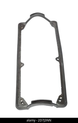 Gasket car engine valve cover isolated on white background. Stock Photo