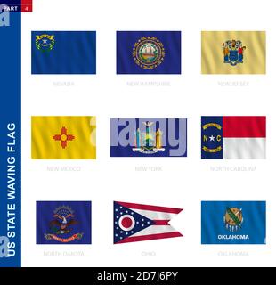 State of Ohio Flag Waving Isolated Vector Illustration Stock Vector ...