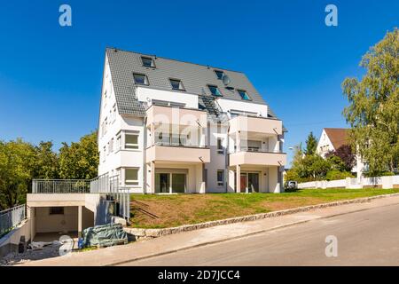 Modern residential building under construction Stock Photo