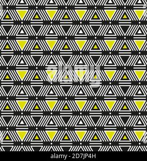 American ethnic indigenous Seamless art triangles pattern Stock Vector