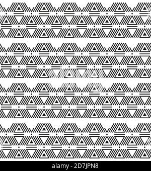 American ethnic indigenous Seamless art triangles pattern Stock Vector