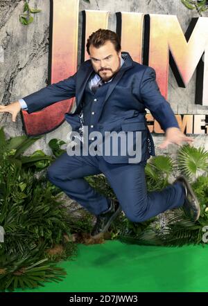 Jack Black attends the 'Jumanji: Welcome To The Jungle' UK premiere held at Vue West End on December 7, 2017 in London, England. Stock Photo