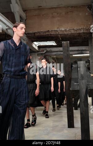 Songzio spring summer 2015 men's fashion show at Paris Fashion Week in June 2014 Stock Photo