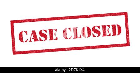 Vector illustration of the word Case Closed red ink stamp Stock Vector