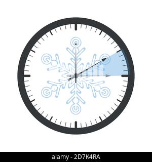 clock switch to winter time vector illustration EPS10 Stock Vector