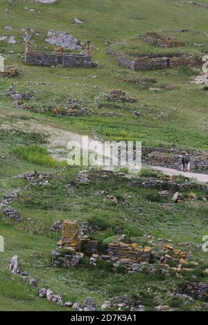 The deserted village on Mingulay, Scotland Stock Photo