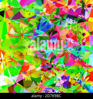 Colorful odd gunge abstract background design Stock Photo