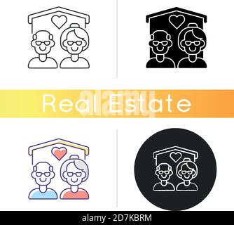 Senior housing icon Stock Vector