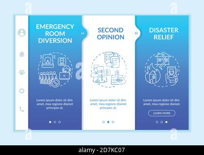 Telemedicine pros onboarding vector template Stock Vector