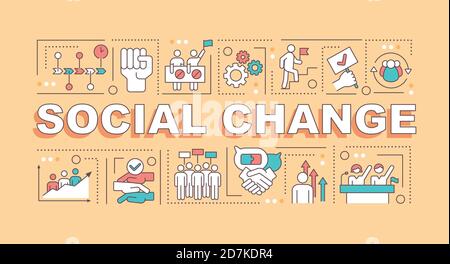 Social change word concepts banner Stock Vector