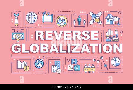 Reverse globalization word concepts banner Stock Vector